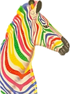 right-facing zebra